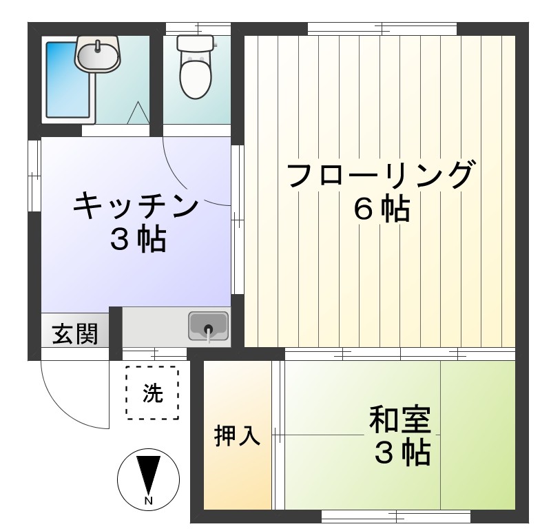 中島荘の間取り写真