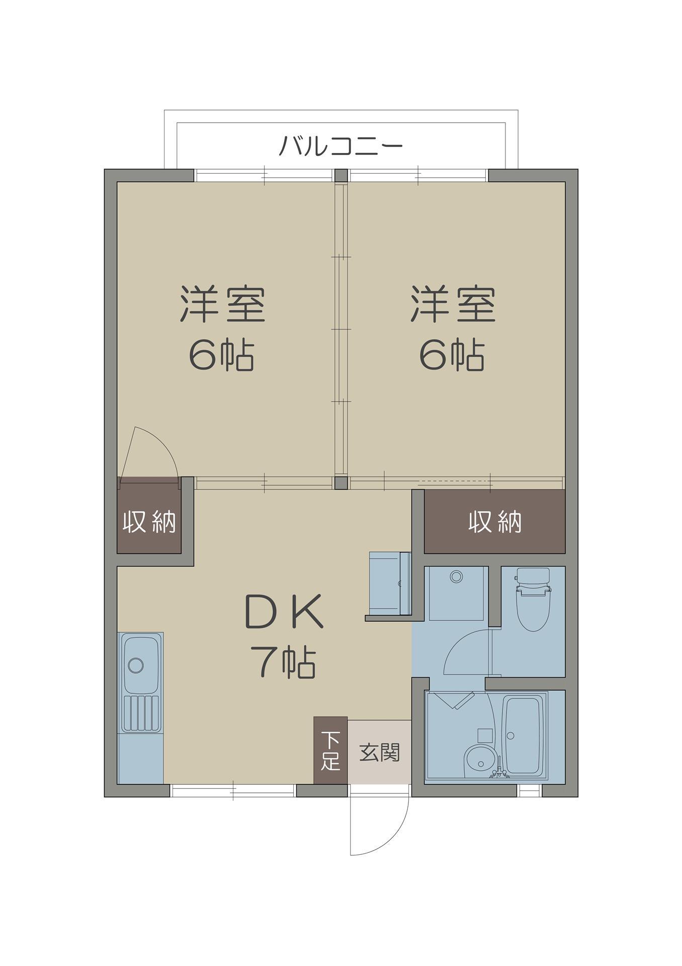 2DK Apartment in Kagoshima, Kagoshima — photo 2 of 3