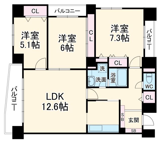 グランツ新大阪の間取り写真
