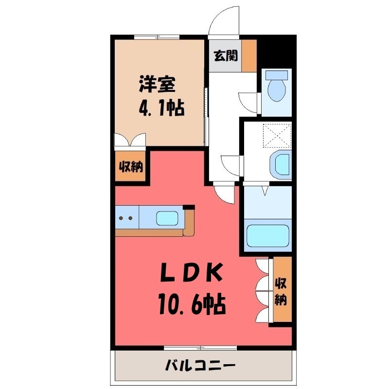 東武小泉線 太田駅 徒歩12分 3階建 築21年の間取り写真