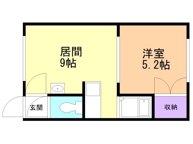 苫小牧市矢代町のアパートの間取り