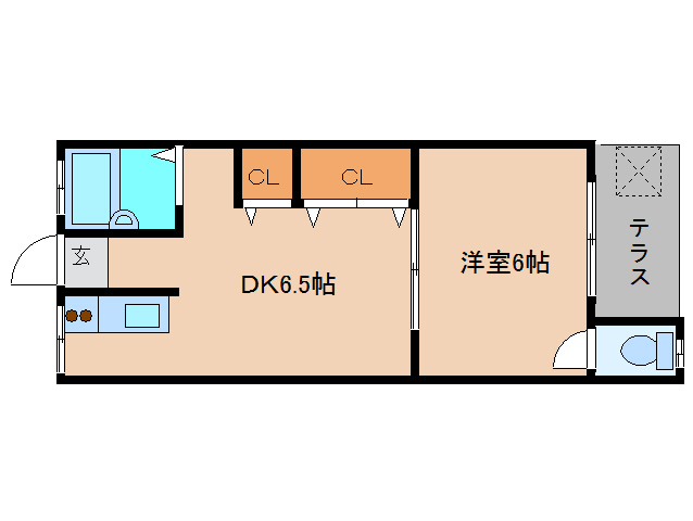 五條市今井のアパートの間取り