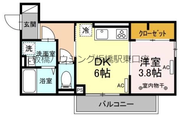 東京都板橋区中台２の賃貸アパートの間取り