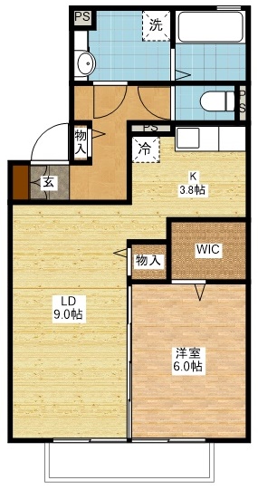 長崎市かき道のアパートの間取り