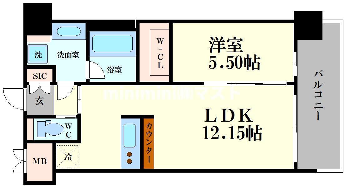 プレジオ九条の間取り