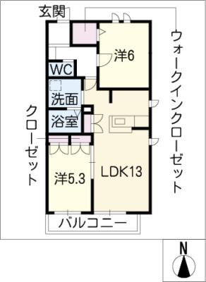 へーベルメゾン浜道IIの間取り