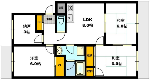 【グリーン栄松園の間取り】