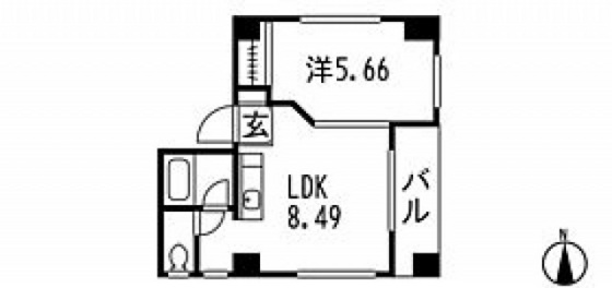 広島市南区宇品海岸のマンションの間取り