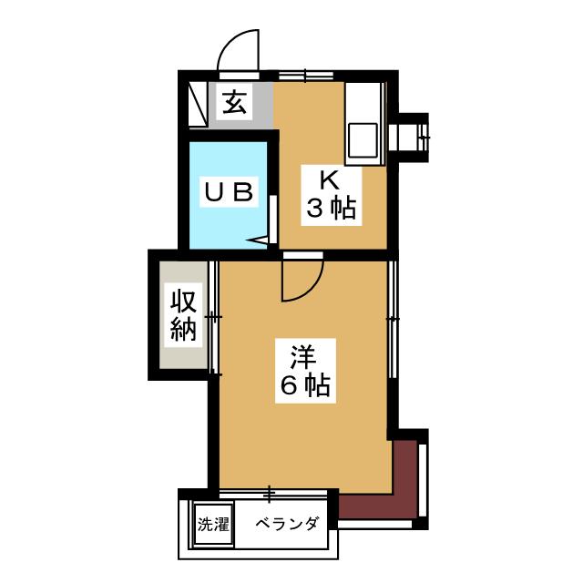 府中市北山町のアパートの間取り