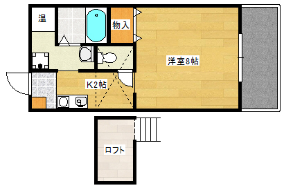 広島市西区己斐本町のアパートの間取り