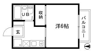 姫路市新在家中の町のアパートの間取り