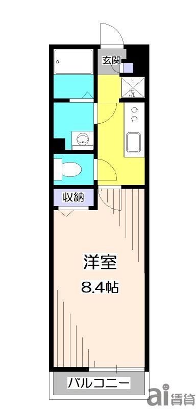 川越市新宿町のマンションの間取り