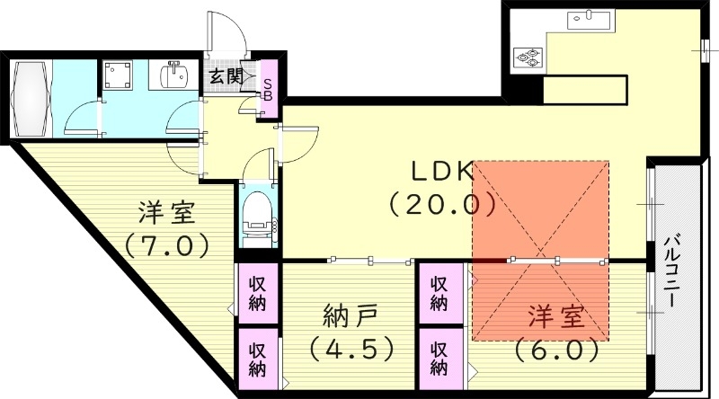 MESSAGE苦楽園三番町の間取り