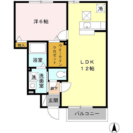 東大和市芋窪のアパートの間取り