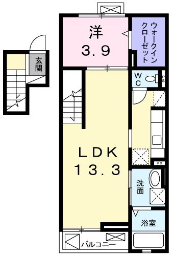 日立市若葉町のマンションの間取り