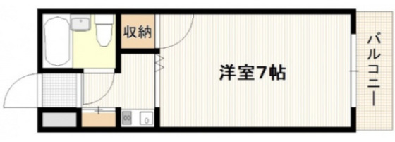 広島市佐伯区三筋のマンションの間取り