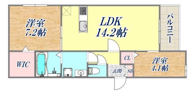 【アルコイリス上筒井の間取り】