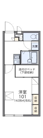 レオパレスセジュールの間取り