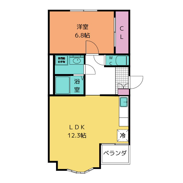 クレストール山王　参番館の間取り