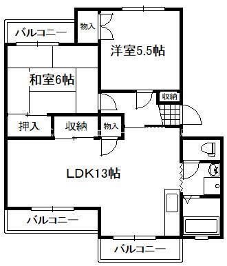 ベルメゾン坂口の間取り