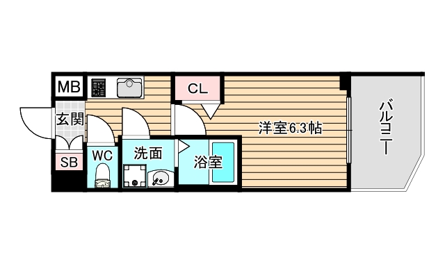 エスリードレジデンス大阪福島サウスフラッツの間取り