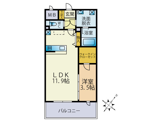 SYKプレミール東那珂の間取り