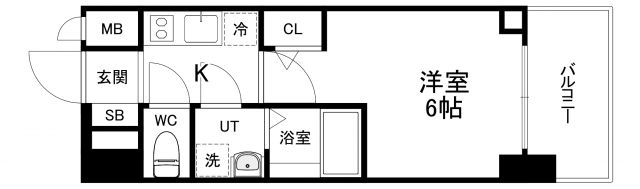 エスリードレジデンス梅田グランデの間取り