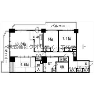 知事公館前タワーレジデンスの間取り