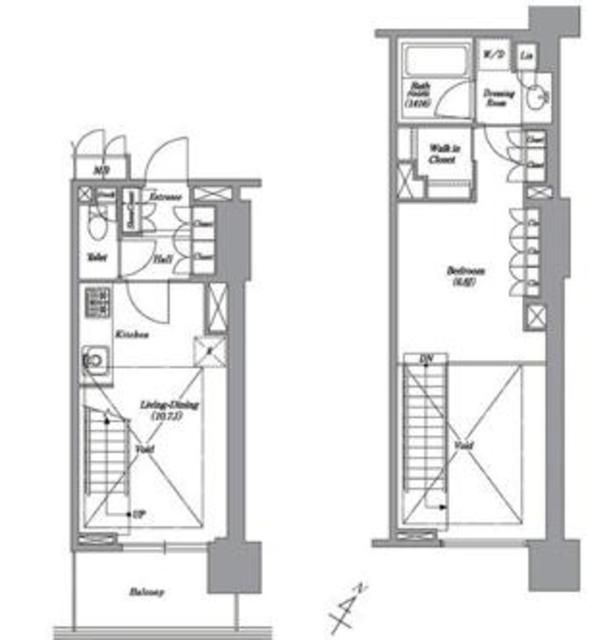 港区高輪のマンションの間取り