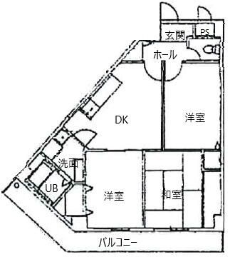 市川市高谷のマンションの間取り