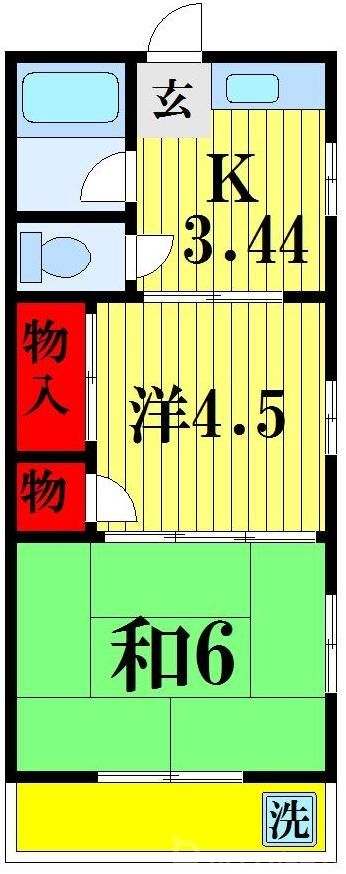 松戸市緑ケ丘のマンションの間取り