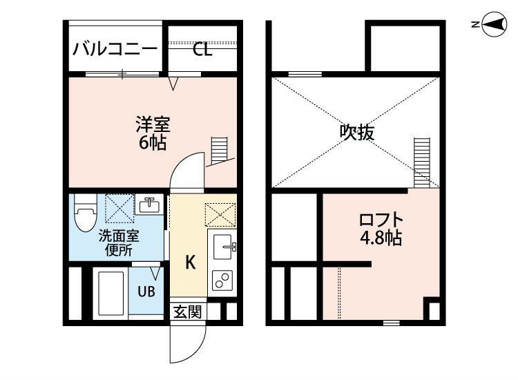 Ｃｙｎｔｈｉａ沖田町（シンシア沖田町）の間取り