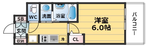 エステムコート大阪WESTIIの間取り