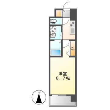 名古屋市東区筒井のマンションの間取り