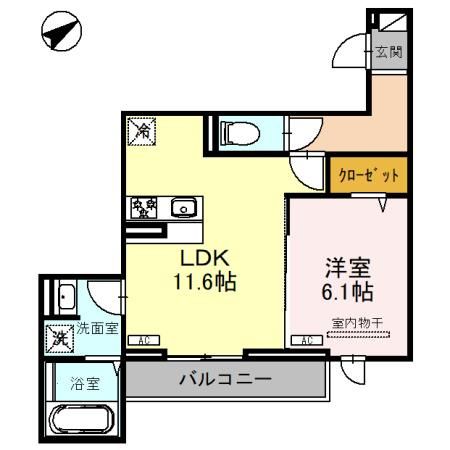 朝霞市東弁財のアパートの間取り