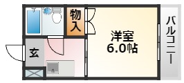 大阪市東淀川区相川のマンションの間取り