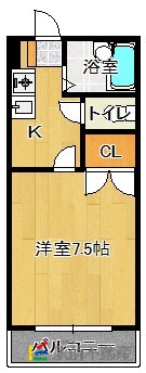 福岡市東区大字三苫のアパートの間取り