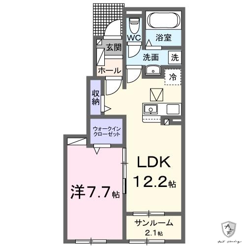 土岐市泉町大富のアパートの間取り