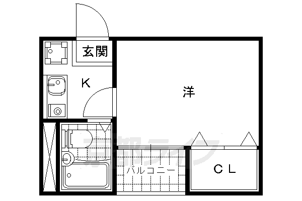 京都市山科区椥辻草海道町のマンションの間取り