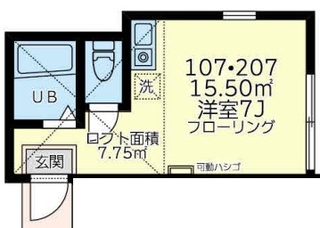 横浜市西区西戸部町のアパートの間取り