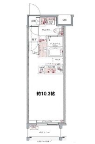 港区南麻布のマンションの間取り