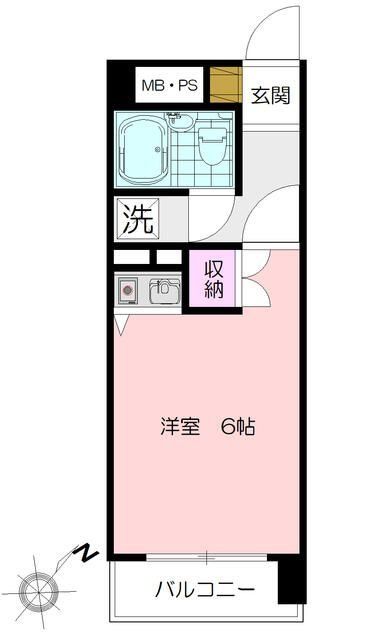 横浜市青葉区市ケ尾町のマンションの間取り