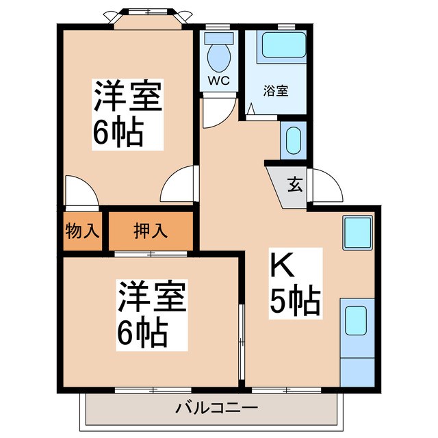 ベルピア花里Ａの間取り