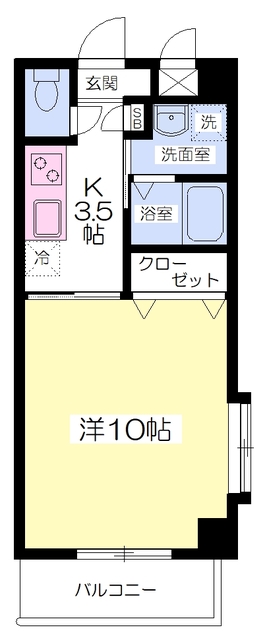 松山市南町のマンションの間取り