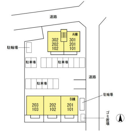 バルコニー　配置図