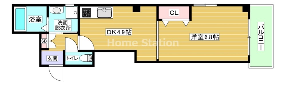 ＪＲ大阪環状線 野田駅 徒歩5分 6階建 築19年の間取り写真