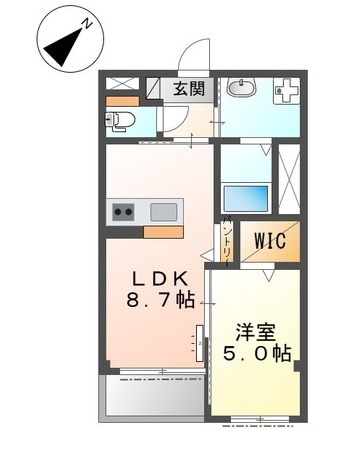 安城市三河安城南町のアパートの間取り