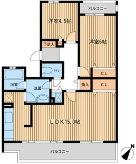 ＪＲ宇都宮線 土呂駅 徒歩6分 4階建 築29年の間取り写真
