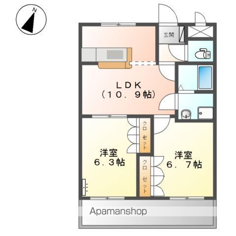 クレシア羽島A棟の間取り写真