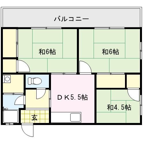 西尾コーポの間取り